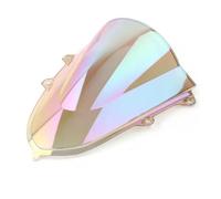 SNWDBH Parabrisas De Doble Capa con Burbuja para Motocicleta, Carenado Y Placa Guía para YZF-R15 V3 2017 2018 2019 2020 Ajustable Motos Carenado(iridio Blanco)