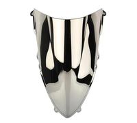 SNWDBH Parabrisas Doble Burbuja para Motocicleta, Deflectores Protectores para Ducati Panigale 1199 899 1199S 1199R 2011-2017 Ajustable Motos Carenado(Plata)