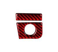 SNWDBH Pegatinas Decorativas Para La Caja De Almacenamiento Del Copiloto, Panel De Interruptores, Embellecedor Para Ford Para Mustang GT 2015-2021.(ROJO,Volante a la izquierda)