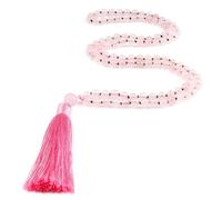 snxjaidszx Collar de 108 cuentas de piedra de ónix con rayas verdes naturales, collar Mala para mujeres y hombres, Piedra Cuero