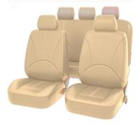 SNXLW 5 Asientos Universal Funda Asiento Coche para Nissan Patrol GR GY62 Y62 GY61 Y61 1997-2021 Fundas para Asientos Delanteros y Traseros Airbag Compatibles,Beige
