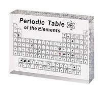 SnyBoo Tabla Periódica Con Elementos Reales - 83 Elementos en Acrílico - Regalo para Estudiantes y Químicos