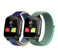 Snyeest 2-Piezas Correa Compatible con Xplora X5 /XGO 2/XGO 3, orrea de Reloj Deportivo de Nailon de Repuesto Ajustable y para Niños y Niñas Compatible con Xplora X5 Play/XGO 2/XGO 3,Azul hielo+Verde