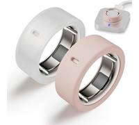 Snyeest Funda compatible con Oura Ring 4/Gen 3, funda de silicona elástica antiarañazos para el dedo, para mujeres y hombres, transparente y rosa, M para 8/9/10/11