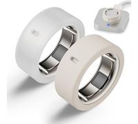 Snyeest Funda compatible con Oura Ring 4/Ring 4 Ceramic/Ring Gen 3, silicona antiarañazos, funda elástica para dedos para el gimnasio, para mujeres y hombres, transparente + luz de estrellas, M para 8