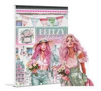 Snylcce Breezy - Calcomanías temáticas navideñas para álbumes de recortes, suministros para diario de basura, 20 hojas de calcomanías de PET, calcomanías de diario vintage, libro de calcomanías