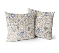 Snylcce - Funda de cojín boho floral 45x45 cm, juego de 2 fundas de cojín vintage con flores boho, fundas de cojín de terciopelo con impresión doble cara, fundas decorativas para sala de estar