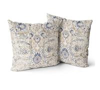 Snylcce - Funda de cojín boho floral de 55 x 55 cm, juego de 2 fundas vintage con flores estilo bohemio, fundas de almohada de terciopelo con impresión doble cara, fundas decorativas para sala de