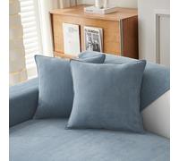 Snylcce Fundas de cojín azul hielo, 50 x 50 cm, 20 x 20 pulgadas, juego de 2 fundas de almohada de chenilla con diseño elegante, cojines decorativos suaves y lujosos para sofá, cama y decoración del h