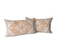 Snylcce Juego de 2 fundas de almohada bohemias amarillas con diseño antiguo y vintage, patrón de doble cara, fundas de cojín suaves para sofá de jardín, sofá, cama, fundas de almohada decorativas de