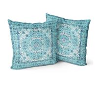 Snylcce Juego de 2 fundas de almohada bohemias con diseño antiguo y vintage, patrón de doble cara, fundas de cojín suaves de 45 x 45 cm, fundas de cojín para sofá de jardín, sofá, cama, fundas