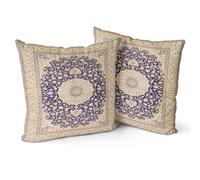 Snylcce Juego de 2 fundas de almohada bohemias de color trigo, diseño antiguo y vintage, patrón de doble cara de 50 x 50 cm, fundas de cojín suaves para sofá de jardín, sofá, cama, fundas de almohada