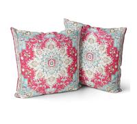 Snylcce - Juego de 2 fundas de cojín boho, cojines decorativos 50 x 50, terciopelo suave, funda de cojín bohemio retro étnico, funda de cojín decorativa, funda de cojín ornamental para sofá