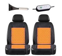 Snyucve Cálido Funda Asiento Coche équipé D'une Pelle à Neige Et D'un Couvre-Volant Este Es El Regalo Más Cálido para Los Conductores En Invierno,Black-twoseats