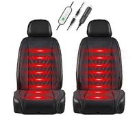 Snyucve Mantenerse abrigado en Invierno , Funda De Coche Asientos, Funda de Asiento de Franela súper cálida,Black-twoseats