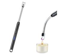 SNZ Mechero electrónico recargable por USB, encendedor de varilla con cuello más largo, arco eléctrico, para cocina, estufa, camping, fuegos artificiales, chimenea, velas, recargable, resistente al