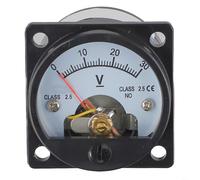 SO-45 DC Voltímetro analógico panel puntero medidor 2.5 nivel de precisión carcasa ABS para aplicaciones de energía y metalurgia (CC 30 V)