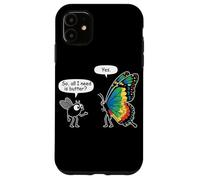 So All I Need Is Butter? Fly and Butterfly Funny Insect Meme Carcasa para iPhone 11