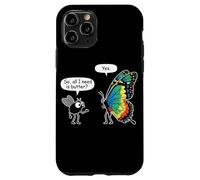 So All I Need Is Butter? Fly and Butterfly Funny Insect Meme Carcasa para iPhone 11 Pro