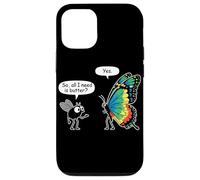 So All I Need Is Butter? Fly and Butterfly Funny Insect Meme Carcasa para iPhone 12/12 Pro