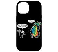 So All I Need Is Butter? Fly and Butterfly Funny Insect Meme Carcasa para iPhone 14