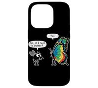 So All I Need Is Butter? Fly and Butterfly Funny Insect Meme Carcasa para iPhone 14 Pro