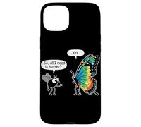 So All I Need Is Butter? Fly and Butterfly Funny Insect Meme Carcasa para iPhone 15 Plus