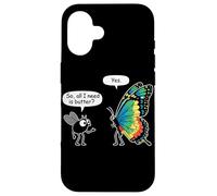 So All I Need Is Butter? Fly and Butterfly Funny Insect Meme Carcasa para iPhone 16