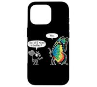 So All I Need Is Butter? Fly and Butterfly Funny Insect Meme Carcasa para iPhone 16 Pro