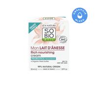 SO’BiO étic Crema intensamente nutritiva con leche de burra BIO (50 ml) - para piel muy seca