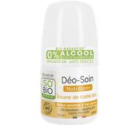 SO’BiO étic Desodorante roll-on 24h Nutrition+ con manteca de karité BIO (50 ml) - eficaz hasta 24 horas
