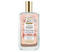 So bio ético | Aceite de rosa - valioso argán | nutre - sublime - ilumina | Cuidado para la cara, cuerpo y cabello | Origen 100% natural | Fabricado en Francia | 100 ml