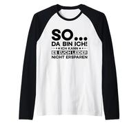 So Da Bin Ich Frase Alemana Divertida Camiseta Manga Raglan