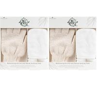 So Eco Exfoliating Gloves and Facial Buffing Pads White (Paquete de 2)