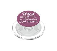 So God Makes Boy Mom Merch,Christian Boy Mom Jesus Boy Mama PopSockets PopGrip para MagSafe