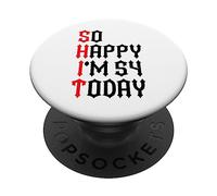 So Happy I'm 54 Today Funny 54th Birthday Chistes 54 Cumpleaños PopSockets PopGrip Adhesivo