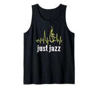 Só Jazz Batida do coração com saxofone Camiseta sin Mangas