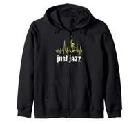 Só Jazz Batida do coração com saxofone Sudadera con Capucha