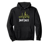 Só Jazz Batida do coração com saxofone Sudadera con Capucha