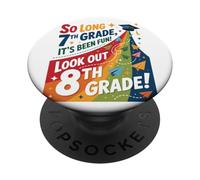 So Long 7th Grade Look out 8th Grade Graduación Escolar PopSockets PopGrip Adhesivo