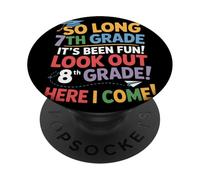 So Long 7th Grade Look out 8th Grade Here I Come Graduación PopSockets PopGrip Adhesivo