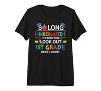 So Long Kindergarten 1st Grade Funny Back To School Camiseta Premium