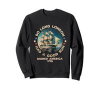 So Long London firmó América 1776 Vintage USA History Men Sudadera