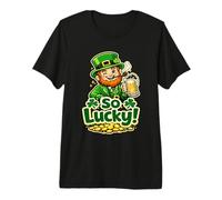 So Lucky Leprechaun St Patricks Vibes de Cerveza Irlandesa Camiseta Premium