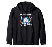 So Pumped I Bomba de insulina Diabético Tipo 1 Conciencia de la Diabetes Sudadera con Capucha