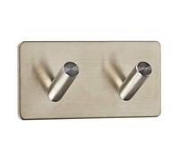 SO-TECH® Gancho de Pared ADRA Doble (Tirador de Pared) 90 x 45 x 29 mm/Autoadhesivo 3M / Acero Fino Inoxidable