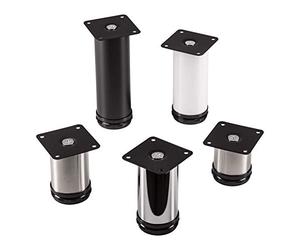 SO-Tech® Juego de 4 Piezas Pie de Muebles Jimmy Acero Fino Real Ø 50 mm/Atura: 120 mm