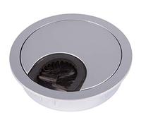 SO-Tech Pasacables metálico Cromo Mate Perforación Ø 68 mm Escritorio con Junta Antipolvo