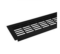 SO-TECH® Rejilla de Ventilación Chapa Perforada 480 x 81 mm Rejilla perforada Negra