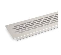 SO-TECH® Rejilla de ventilación chapa perforada 484 x 60 mm plateada Rejilla perforada EV1